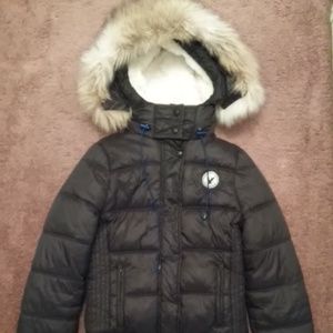 American Eagle Outfitters Puffer Fur Parka Coat